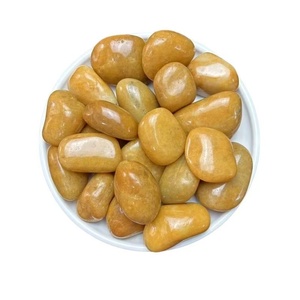 Pietre di <span class=keywords><strong>Fiume</strong></span> Naturali Colorate Gialle Lucidate Miste, Ciottoli Decorativi per Acquari e Piante, Rocce per Paesaggistica da Giardino Esterno, Non Tossiche - Product Image 1