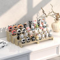 Présentoirs empilables en bois rustique à quatre niveaux pour événements commerciaux, supports à cupcakes et desserts style ferme, non pliables, durables, pour aliments