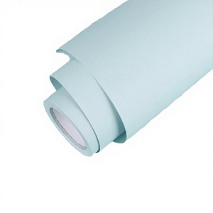 58cm 15yards Coated PE Matte Waterproof Wrapping Paper Roll Solid Color Blue Flower Bouquet Craft <b>Packaging</b> <b>Material</b> - Product Image 3