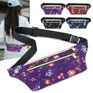 Outdoor Running Waist Bag Nylon Waterproof Zippered Pocket Multi Functional Sport <b>Belt</b> Bag For Men Women Travel Use - Product Image 4