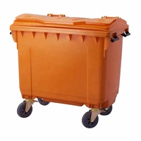 Conteneur à déchets industriels 1100L Poubelle mobile d'extérieur Poubelle en plastique HDPE