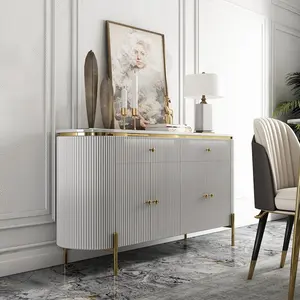 New Design Modern Luxury Marble Console Table Hallway Entry Sideboard Cabinets for Home Hotel Furniture