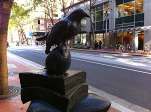 Escultura Moderna de <span class=keywords><strong>Cuervo</strong></span> y Libro en Bronce, Impresión Digital Personalizable, con Fundición para Decoración de Calles y Escuelas - Product Image 3