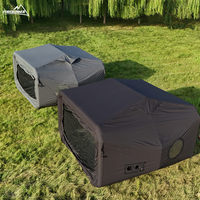 Forerunner 10 ㎡   Tente Capsule Spatiale Noire et Grise Sans Poteau Central, Montage Instantané pour Glamping et Camping en Plein Air