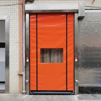 Puerta Rápida con Cierre de Cremallera de Nuevo Diseño, Reparación Automática Después de Colisiones, Barrera Impermeable Contra el Polvo, Puerta de Plástico con Cierre de Cremallera