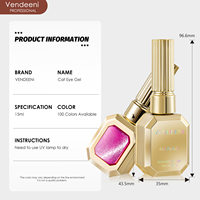 VENDEENI 2026 Nouveau Kit de Gel Ongles Effet Œil de Chat Clair de Lune 100 Couleurs Haute Qualité Longue Durée Non Toxique Gel UV pour Salon de Manucure Vente en Gros