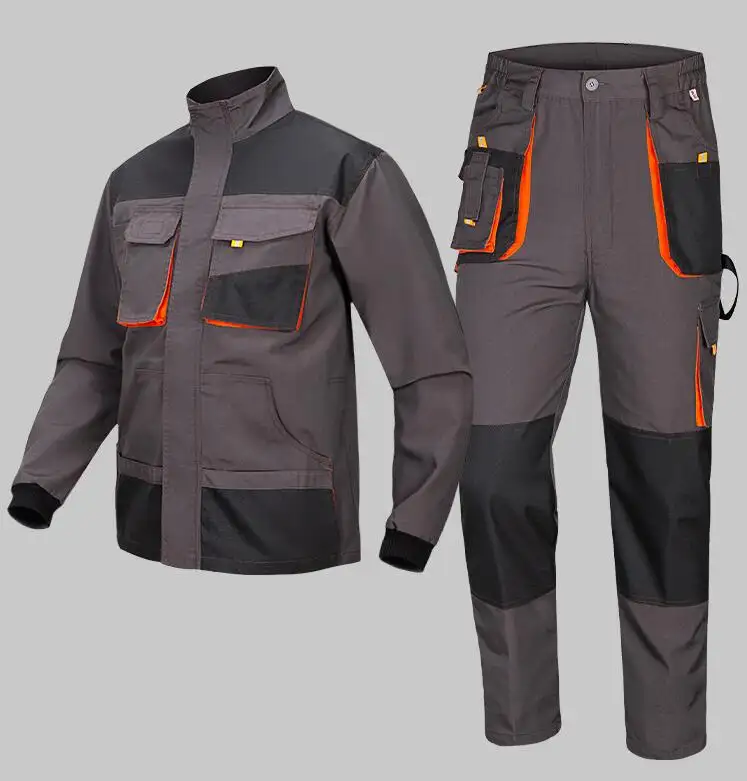 Iş elbiseleri erkekler mekanik tulum tulum tulum ceket pantolon pantolon inşaat güvenlik çalışma scclothes üniforma takım