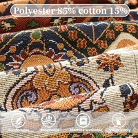 Plaid Jacquard Bohème en Mélange Polyester Coton Réversible, Tapisserie Bohème Hippie pour Décoration Intérieure et Extérieure Double Face