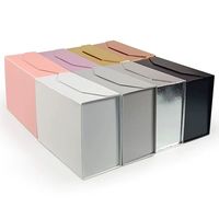 Caja popular de diseño personalizado, caja moderna corporativa de cartón duro para regalo con asa