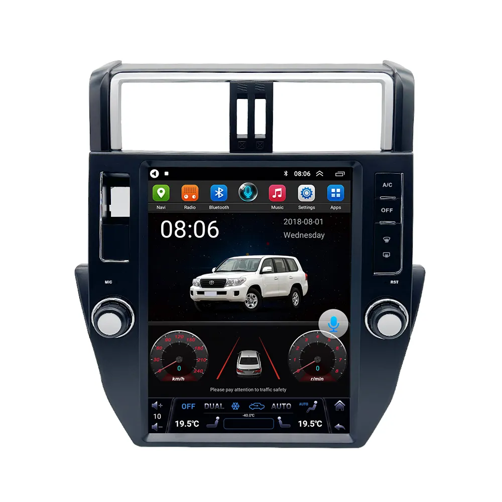 LELV Tesla Tela Para Toyota Land Cruiser Prado 2010-2013 Carro Android Jogador Multimídia Rádio Do Carro Estéreo Áudio Gps