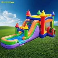Parc gonflable, château gonflable actif, combo gonflable avec toboggan pour centre de jeux, fête amusante