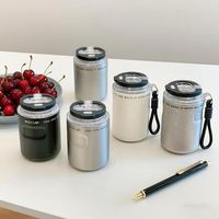 Mug à café isotherme sous vide, design anti-fuite, gobelet portable en acier inoxydable avec couvercle pour boissons chaudes et froides, idéal pour les voyages en extérieur