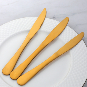 Thiết kế mới thép không gỉ Matte thiết lập dao kéo vàng bữa ăn tối dao muỗng nĩa nhà hàng Flatware Set - Product Image 3