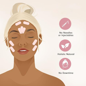 顔のしわ用テープ 夜用 柔軟なフルフェイスフェイシャルテープ しわを滑らかにし、細かい線を消す 額用しわ防止パッチ - Product Image 4