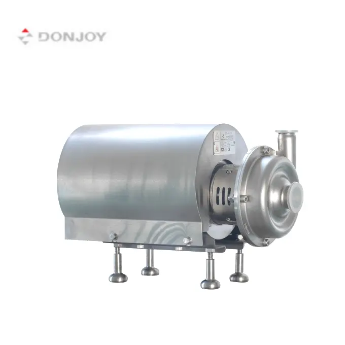 Pompe centrifuge de la catégorie comestible ss304 316L de transfert de jus de lait laitier de DONJOY avec la garniture mécanique simple
