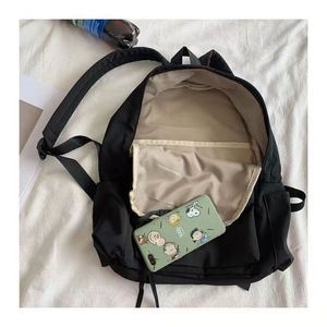 Mochila versátil de color sólido para escuela secundaria y preparatoria, y mochila escolar de gran capacidad - Product Image 5
