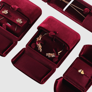 Luxury Velvet Hot Selling Jewelry Box, <b>Ring</b> Pendant Box, <b>Storage</b> Necklace Creative Packaging Box, Logo Printing in Small Batch - Product Image 5