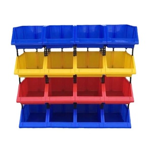 Boîtes de rangement modulaires en plastique rectangulaires à fixer au mur pour l'organisation du bureau, capacité de charge 60 kg, écologiques - Product Image 1