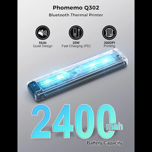 Imprimante thermique portable <span class=keywords><strong>mini</strong></span> A4 Phomemo NEW Q302 2024 pour photos et documents mobiles - Product Image 3