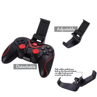 Manette de jeu sans fil BT3.0 T3 X3 pour Xbox 360, manette pour PS3, tablette, TV, Mando, Manette avec support