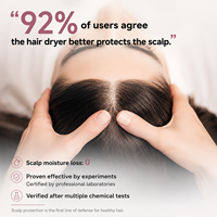Secador de Pelo de Alta Velocidad con Protección Contra Daños por Calor e Iones Negativos, Secador de Pelo Portátil de Alta Potencia para el Cuidado del Cabello