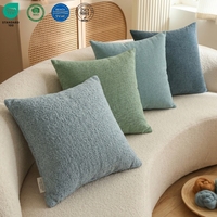 Housse de coussin de canapé unie 45x45cm, décorative pour la maison et l'hôtel, avec technique de couture, pour l'extérieur et les hôpitaux
