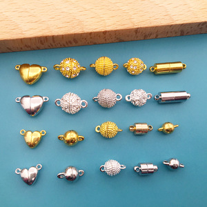 Fermoirs magnétiques <span class=keywords><strong>pour</strong></span> <span class=keywords><strong>bracelet</strong></span> en alliage métallique avec strass cristal boule ronde style mixte crochet <span class=keywords><strong>pour</strong></span> bijoux connecteur <span class=keywords><strong>fermeture</strong></span> - Product Image 2