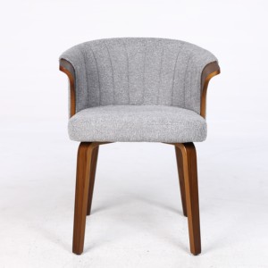 Modern Bentwood Frame Restaurant <b>Dining</b> <b>Chair</b> with Soft Fabric Upholstery Durable Design for Commercial and Living Room Use - Product Image 1