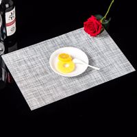 Set de sets de table à manger modernes, écologiques, résistants à la chaleur, antidérapants, lavables et durables en vinyle/PVC tissé rectangulaire de 1 à 2mm d'épaisseur