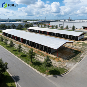 Entrepôt en acier préfabriqué rapide ignifuge 40x60x14, pour installations minières, ateliers de réparation automobile propres et mobiles rapides - Product Image 1