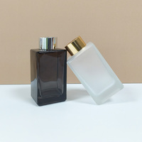 Bouteilles diffuseurs de parfum en verre carrées élégantes et luxueuses de haute qualité, 100 ml, 150 ml, 200 ml, noir, gris, marron