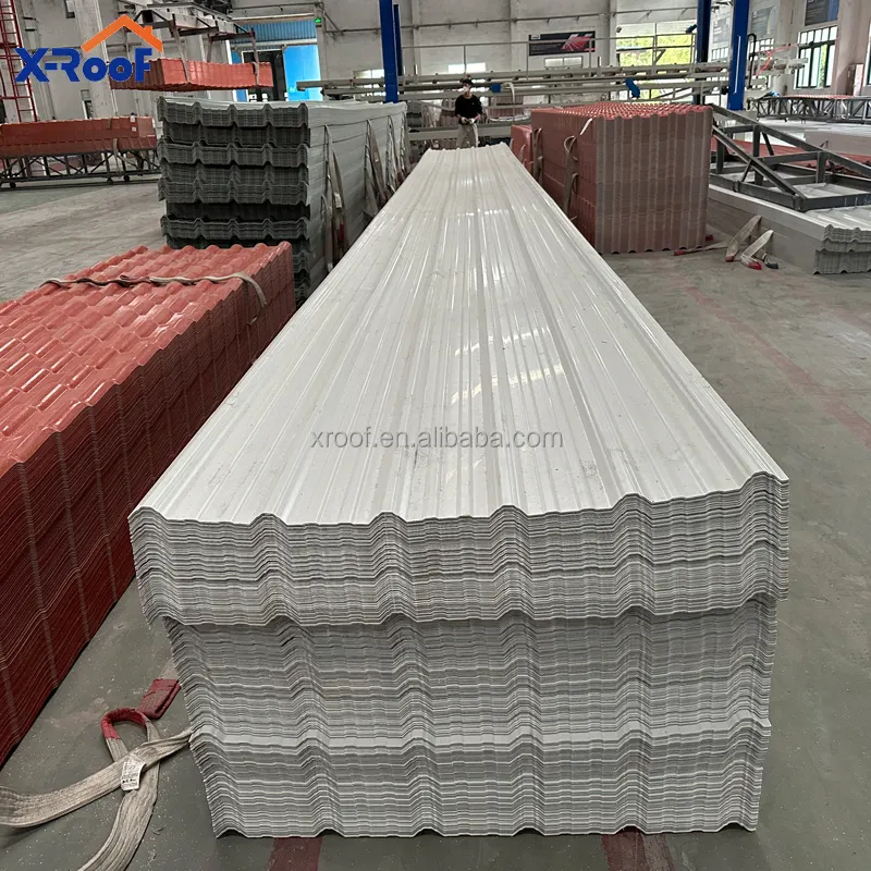 XROOF ısı direnci PVC çatı panelleri oluklu fayans fiyat Pvc Tejas Upvc çatı levha