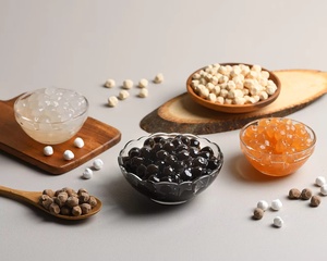 Perles de tapioca instantanées prêtes à cuire, boba original blanc mochi 1kg pour les boutiques de bubble tea, durée de conservation 8 mois - Product Image 3