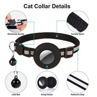 En stock, fourniture d'usine, housse de protection colorée en nylon pour GPS, réfléchissante, petite housse pour AirTag pour animaux de compagnie, collier pour chien