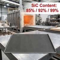 Plaque en céramique B4C RSiC 98,5% 1650 ° C pour four à alumine - Conductivité thermique 100W/mK et résistant à l'oxydation