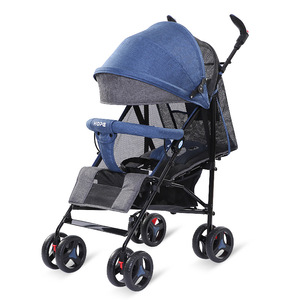 Cochecito de bebé reclinable, ligero, plegable, de cuatro ruedas, tipo paraguas, con respaldo rígido y cinturón de nailon reforzado para - Product Image 2