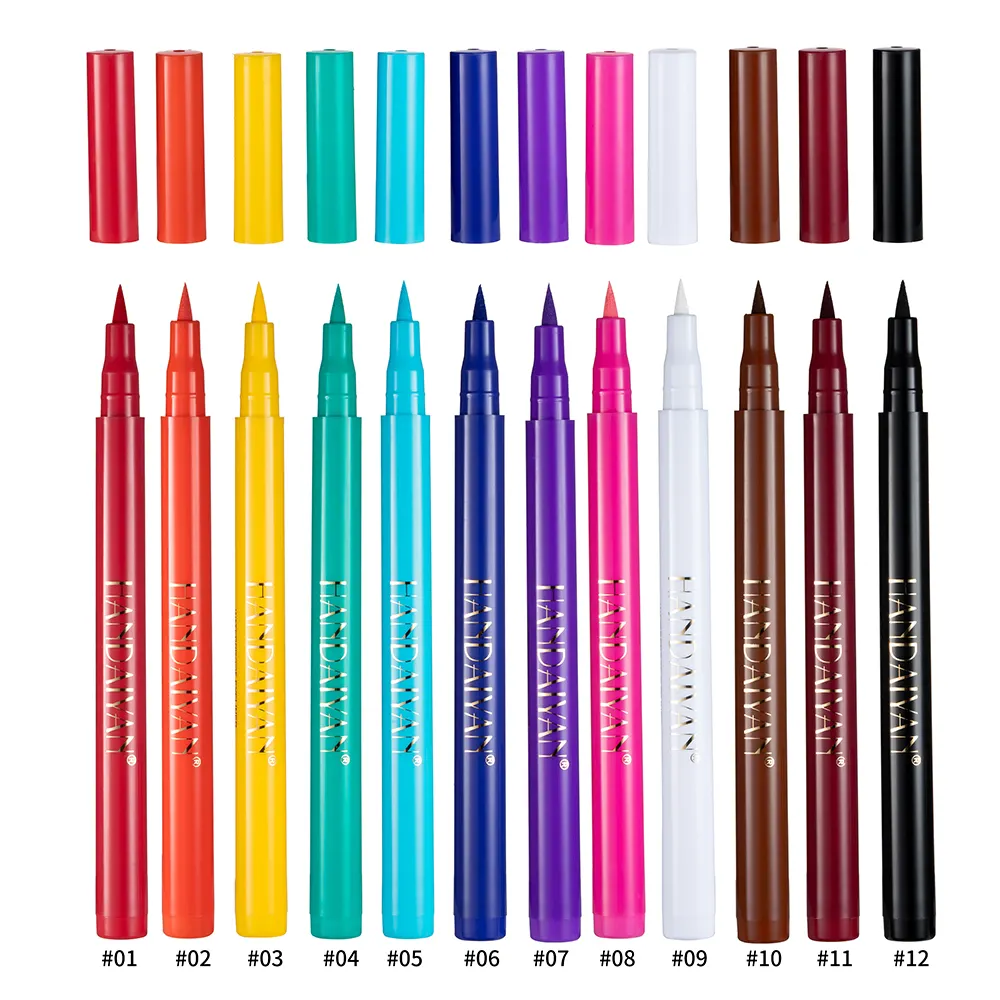 20 Colors Eyeliner of HANDAIYAN Long Wear Rainbow Colorful Cream Makeup Cosmetics EyeLiner Pen