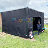 Cage d'entraînement hermétique pour simulateur de golf Tente gonflable avec écran projecteur Accessoire de tir Souffleur Garantie 1 an