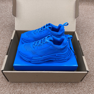 Zapatillas Deportivas con Plataforma Gruesa Azul Brillante, Estilo Urbano Casual Monocromático para Uso Diario - Product Image 1