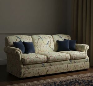 Tissu d'ameublement imprimé style Chinoiserie au mètre, motif floral oriental élégant avec oiseaux, tissu décoratif pour canapé et chaise - Product Image 3