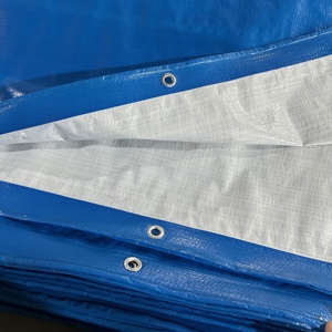 Bâche en polypropylène (PP) tissé économique pour camion, bâche PE pour <span class=keywords><strong>camping</strong></span>-car, bâche de protection bleue et blanche 3x4 4x6 pour le Nigéria - Product Image 3