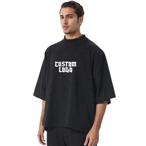 Haute qualité unisexe hommes personnalisé Dtg impression goutte épaule recadrée hommes Fit T-Shirts lourd T-Shirt surdimensionné Boxy T-Shirt - Product Image 4