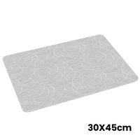 Napperons en dentelle RNPT en PVC plastique 30x45cm rectangulaires à motifs floraux et papillons ornés, coins arrondis pour tables de banquet et de salle à manger