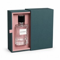 Coffret de parfum personnalisé de luxe, emballage rigide avec logo personnalisé, pelliculage mat, insert en éponge portable, flacons de parfum de 50 ml/100 ml