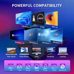 Dual Plug & Play portátil USB tipo C quemador de unidad óptica nuevo reproductor de grabadora VCD/DVD/RW externo para ordenador portátil/PC Cable quemador de <span class=keywords><strong>CD</strong></span> - Product Image 3