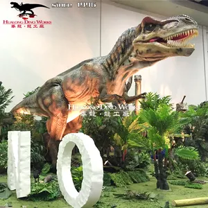 Dino Park a grandezza naturale Animatronic dinosauri a piedi realistici tirannosauro rex dinosauro animatronic spinosauro in vendita