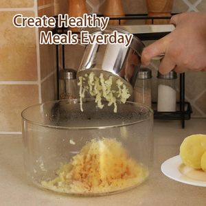 Prensa de Patatas de Acero Inoxidable con 3 Discos, Utensilio de Cocina para Puré de Patatas, Prensa Manual, Colador de Alimentos para Bebés, Exprimidor de Frutas, Apto para Lavavajillas - Product Image 6