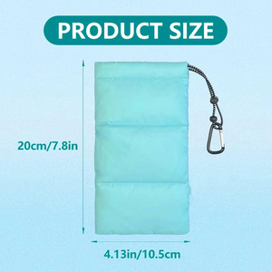 Logo personnalisé d'usine sacs de lunettes de soleil en duvet synthétique personnalisés étanches pochette à lunettes à cordon étuis à lunettes souples sac de téléphone - Product Image 2