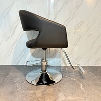Fauteuil de Barbier en Acier Inoxydable en Gros avec Accoudoirs Rotatifs, Design Moderne Personnalisable, Base Métallique et Repose-Pieds en Métal pour Coiffeur