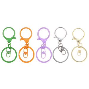 Round Lobster Buckle Keychain Zinc Alloy 66 Mm With Figure Eight Ring For Dog Or Doll Clips Spring 2025 - Product Image 4